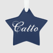 Blue Catto Star Ornament (Vorderseite)