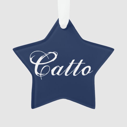 Blue Catto Star Ornament (Vorderseite)