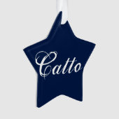 Blue Catto Star Ornament (Vorderseite)