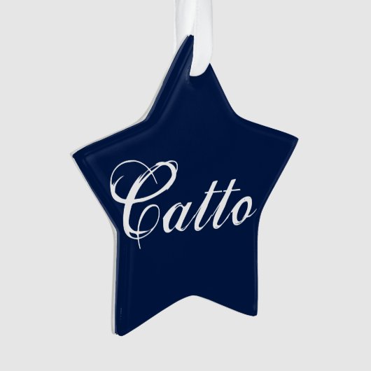 Blue Catto Star Ornament (Vorderseite)