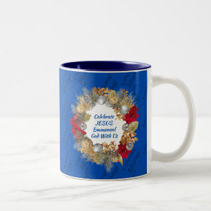 Blue CELEBRATE JESUS Zweifarbige Tasse