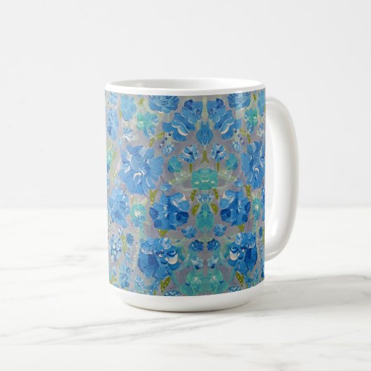 Blue Celebration Coffee Tasse (VorderseiteRechts)