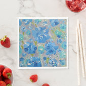 Blue Celebration Floral Paper Napkins Serviette (Beispiel)