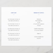 Blue Celebration of Life Funeral Foto Program (Rückseite)