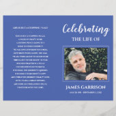 Blue Celebration of Life Funeral Program (Vorderseite)