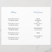 Blue Celebration of Life Funeral Program Foto (Rückseite)