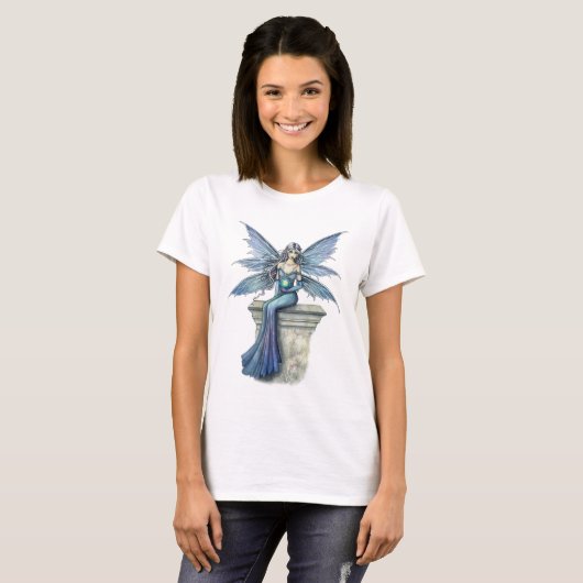Blue Celeste Gothic Fairy T Shirt (Vorne ganz)