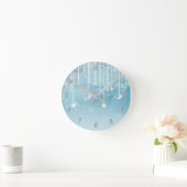 Blue Celestial Glow Moon Kinderzimmer Room Persona Runde Wanduhr (Zuhause)