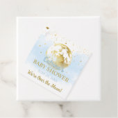 Blue Celestial Over the Moon and Stars Baby Shower Geschenkanhänger (Beispiel)