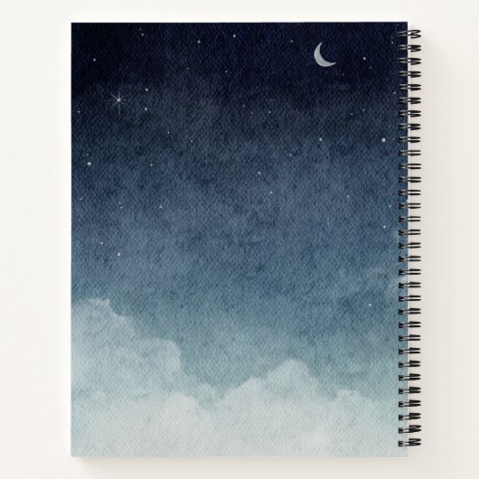 Blue Celestial Quote Notizblock (Rückseite)