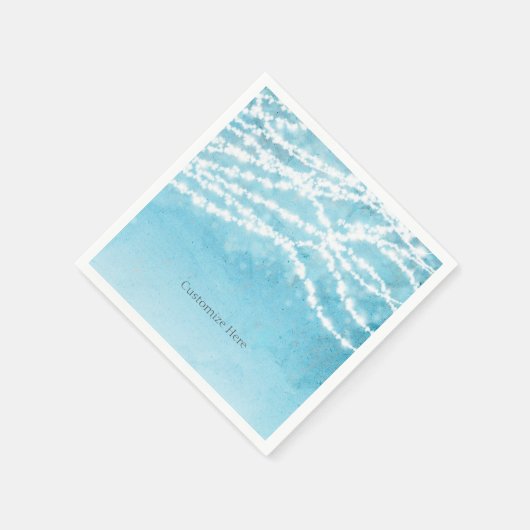 Blue Celestial String Lights Rustic Wedding Party Serviette (Ecke)