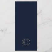 Blue Celestial Wedding Menu Menükarte (Rückseite)