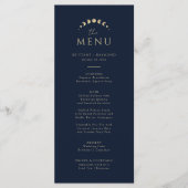 Blue Celestial Wedding Menu Menükarte (Vorderseite)