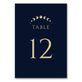 Blue Celestial Wedding Tischnummer (Vorderseite)