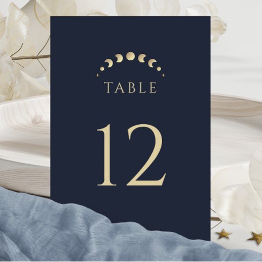 Blue Celestial Wedding Tischnummer