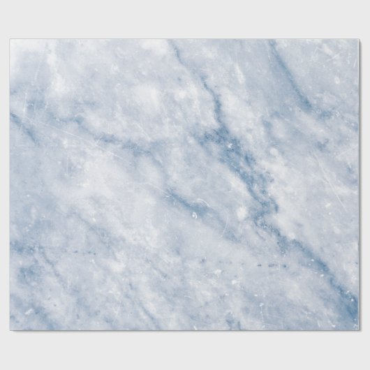 Blue Celestial White Gray Carrara Marble Stone Geschenkpapier (Flach)