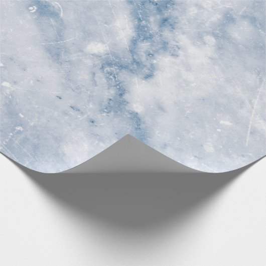 Blue Celestial White Gray Carrara Marble Stone Geschenkpapier (Ecke)
