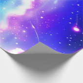 Blue Celestial Wonders Birthday Geschenkpapier (Ecke)