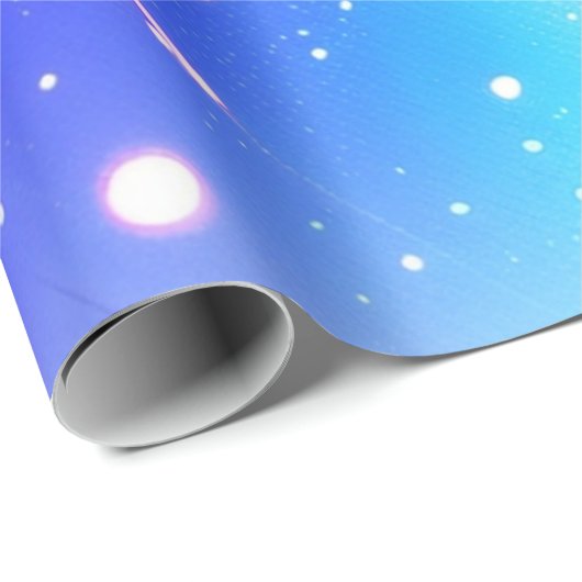 Blue Celestial Wonders Birthday Geschenkpapier (Rolleneckpunkt)