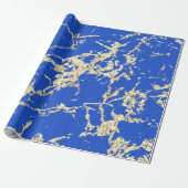 Blue Celestials Gold Marmor Schlaganfall Geschenk  Geschenkpapier (Ungerollt)