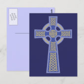 Blue Celtic Cross Postcards Postkarte (Vorne/Hinten)