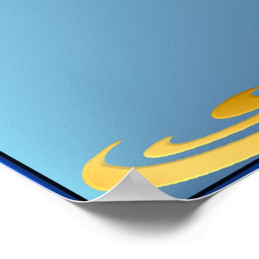 Blue Celtic Cross Poster (Ecke)