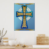 Blue Celtic Cross Poster (Küche)