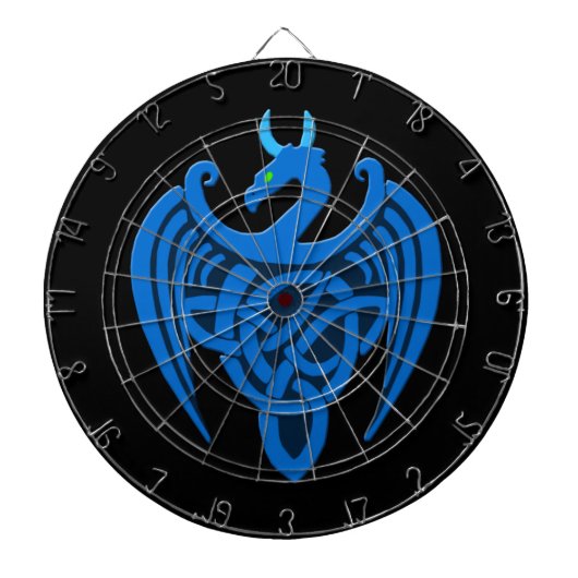 Blue Celtic Dragon Dartscheibe (vorne)