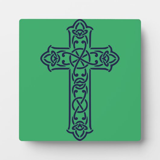 Blue Celtic High Cross Fotoplatte (Vorderseite)