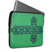 Blue Celtic High Cross Laptopschutzhülle (Vorne Rechts)