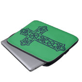 Blue Celtic High Cross Laptopschutzhülle (Vorne Knopf)
