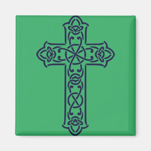 Blue Celtic High Cross Magnet (Vorne)
