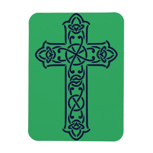 Blue Celtic High Cross Magnet (Vertikal)