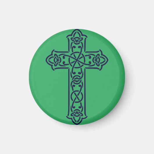 Blue Celtic High Cross Magnet (Vorne)