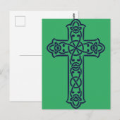 Blue Celtic High Cross Postkarte (Vorne/Hinten)