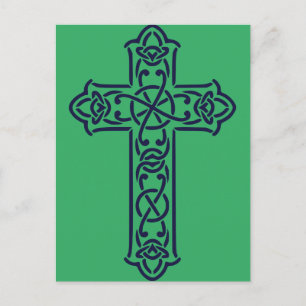 Blue Celtic High Cross Postkarte