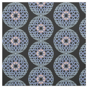 Blue Celtic Knot Mandala Muster Fabric Stoff