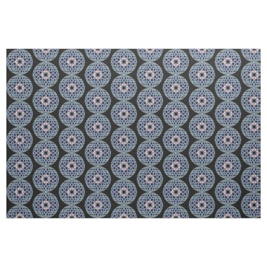 Blue Celtic Knot Mandala Muster Fabric Stoff (Fat Quarter (45,7 x 55,9 cm))