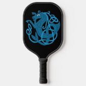 Blue Celtic Seepferd Pickleball Schläger (Vorderseite)