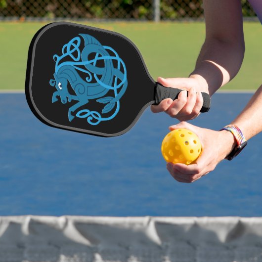 Blue Celtic Seepferd Pickleball Schläger (InSitu)