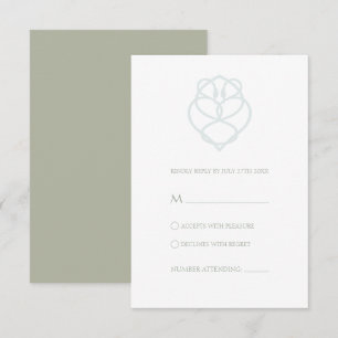 Blue Celtic Swan Liebe Knot Wedding Repcard RSVP Karte