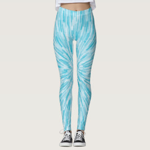 Blue Center Burst Leggings