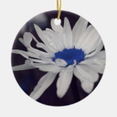 Blue Center Daisy Blume Ornament (Vorne)