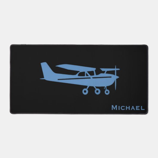 Blue Cessone Pilot Luftfahrt Zollamt Schreibtischunterlage (Vorderseite)