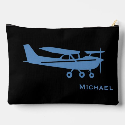 Blue Cessone Pilot Luftfahrt Zollamt Zubehörtasche (Rückseite)