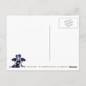 "Blue Chained Gothic Fairy Art Postcard" Postkarte (Rückseite)