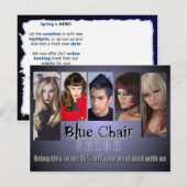 Blue Chair Mailer Postkarte (Vorne/Hinten)