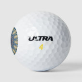 Blue Chakra Kaleidoskop Auge Thunder_Cove Golfball (Logo)