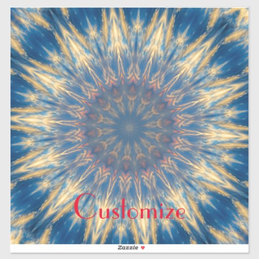 Blue Chakra Kaleidoskop Thunder_Cove Aufkleber (Blatt)