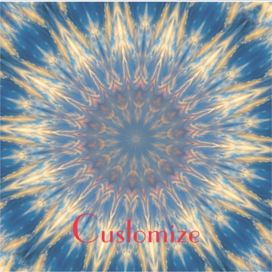 Blue Chakra Kaleidoskop Thunder_Cove Aufkleber (Vorderseite)